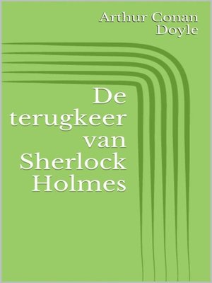 cover image of De terugkeer van Sherlock Holmes